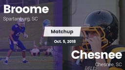 Matchup: Broome  vs. Chesnee  2018