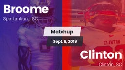 Matchup: Broome  vs. Clinton  2019