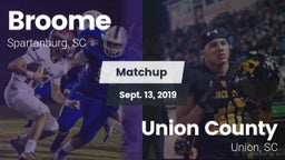 Matchup: Broome  vs. Union County  2019