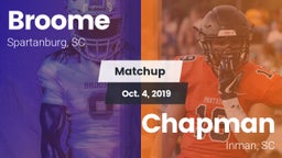 Matchup: Broome  vs. Chapman  2019