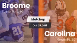 Matchup: Broome  vs. Carolina  2019