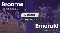 Matchup: Broome  vs. Emerald  2020