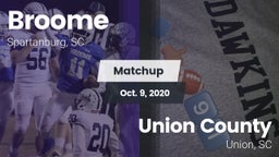 Matchup: Broome  vs. Union County  2020