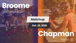 Matchup: Broome  vs. Chapman  2020