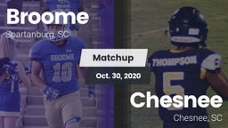 Matchup: Broome  vs. Chesnee  2020
