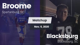 Matchup: Broome  vs. Blacksburg  2020