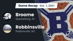 Recap: Broome  vs. Robbinsville  2021
