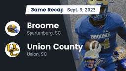 Recap: Broome  vs. Union County  2022