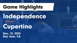 Independence  vs Cupertino Game Highlights - Dec. 15, 2023