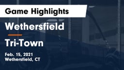 Wethersfield  vs Tri-Town Game Highlights - Feb. 15, 2021
