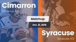 Matchup: Cimarron  vs. Syracuse  2016