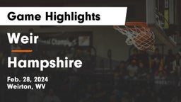 Weir  vs Hampshire  Game Highlights - Feb. 28, 2024