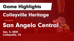 Colleyville Heritage  vs San Angelo Central  Game Highlights - Jan. 3, 2020