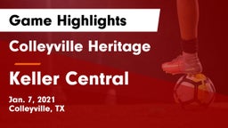 Colleyville Heritage  vs Keller Central  Game Highlights - Jan. 7, 2021