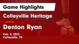Colleyville Heritage  vs Denton Ryan  Game Highlights - Feb. 8, 2022