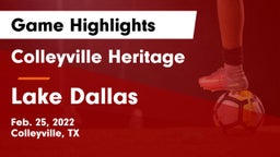 Colleyville Heritage  vs Lake Dallas  Game Highlights - Feb. 25, 2022
