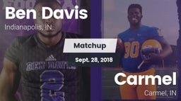 Matchup: Ben Davis HighSchool vs. Carmel  2018