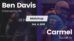 Matchup: Ben Davis HighSchool vs. Carmel  2019