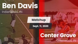 Matchup: Ben Davis HighSchool vs. Center Grove  2020