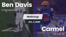 Matchup: Ben Davis HighSchool vs. Carmel  2020