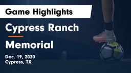Cypress Ranch  vs Memorial  Game Highlights - Dec. 19, 2020