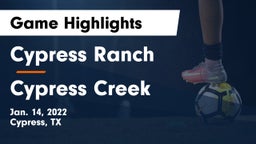 Cypress Ranch  vs Cypress Creek  Game Highlights - Jan. 14, 2022