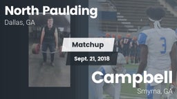 Matchup: North Paulding High vs. Campbell  2018