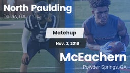 Matchup: North Paulding High vs. McEachern  2018