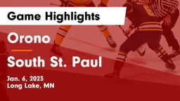 Orono  vs South St. Paul  Game Highlights - Jan. 6, 2023