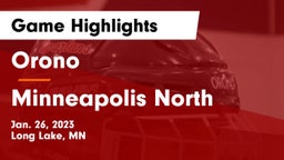 Orono  vs Minneapolis North  Game Highlights - Jan. 26, 2023