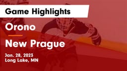 Orono  vs New Prague  Game Highlights - Jan. 28, 2023