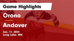Orono  vs Andover  Game Highlights - Jan. 11, 2024