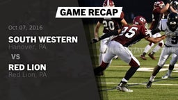 Recap: South Western  vs. Red Lion  2016