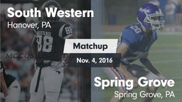 Matchup: South Western High vs. Spring Grove  2016