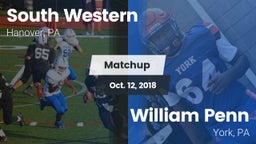 Matchup: South Western High vs. William Penn  2018