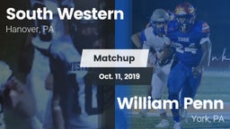 Matchup: South Western High vs. William Penn  2019