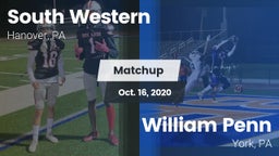 Matchup: South Western High vs. William Penn  2020