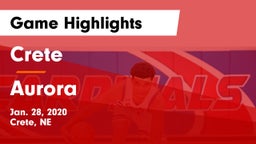 Crete  vs Aurora  Game Highlights - Jan. 28, 2020