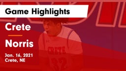Crete  vs Norris  Game Highlights - Jan. 16, 2021