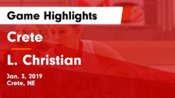 Crete  vs L. Christian Game Highlights - Jan. 3, 2019