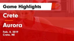 Crete  vs Aurora  Game Highlights - Feb. 8, 2019