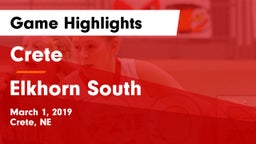 Crete  vs Elkhorn South  Game Highlights - March 1, 2019