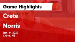 Crete  vs Norris  Game Highlights - Jan. 9, 2020