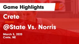 Crete  vs @State Vs. Norris Game Highlights - March 5, 2020