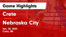 Crete  vs Nebraska City Game Highlights - Jan. 20, 2022