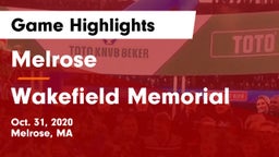 Melrose  vs Wakefield Memorial  Game Highlights - Oct. 31, 2020
