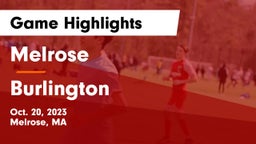 Melrose  vs Burlington  Game Highlights - Oct. 20, 2023