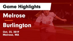Melrose  vs Burlington  Game Highlights - Oct. 23, 2019