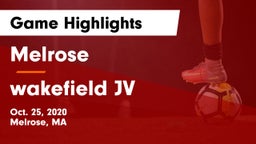Melrose  vs wakefield JV Game Highlights - Oct. 25, 2020