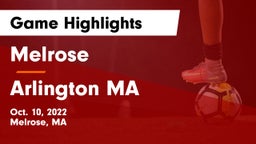 Melrose  vs Arlington  MA Game Highlights - Oct. 10, 2022